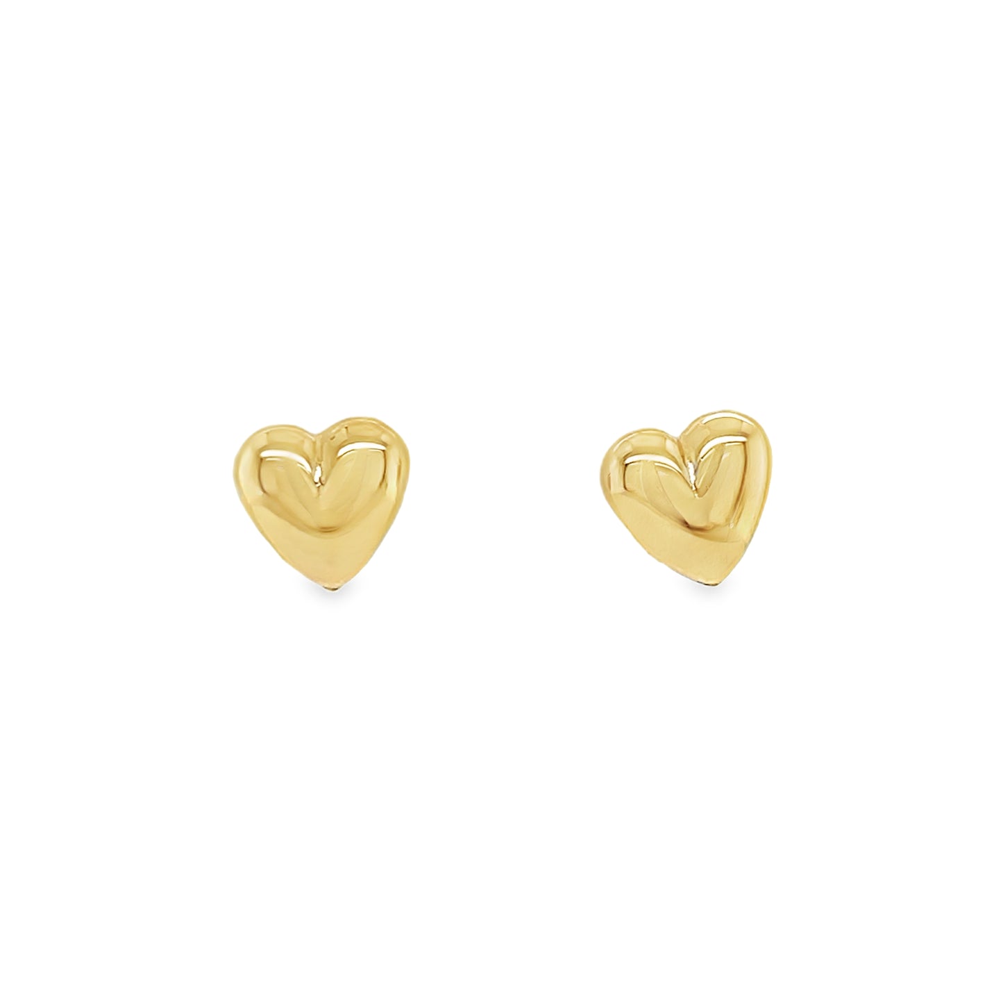 Jai's 14K Yellow Gold Puffed Heart Studs