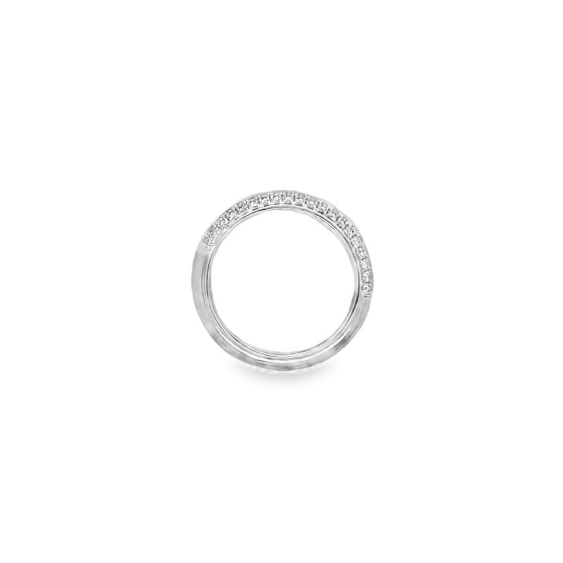 Jai's 14K White Gold Diamond Pave Wedding Band