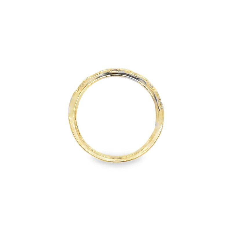 Jai's 14K Yellow Gold Checkered Diamond Ring