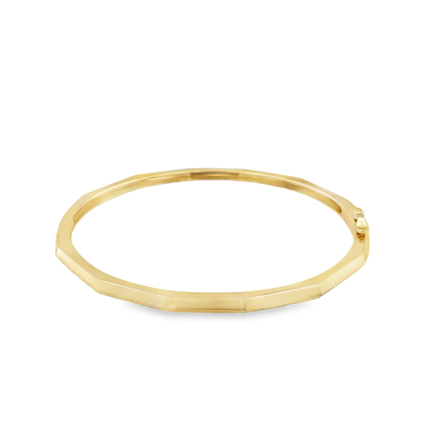 Jai's 14K Yellow Gold Faceted Bangle
