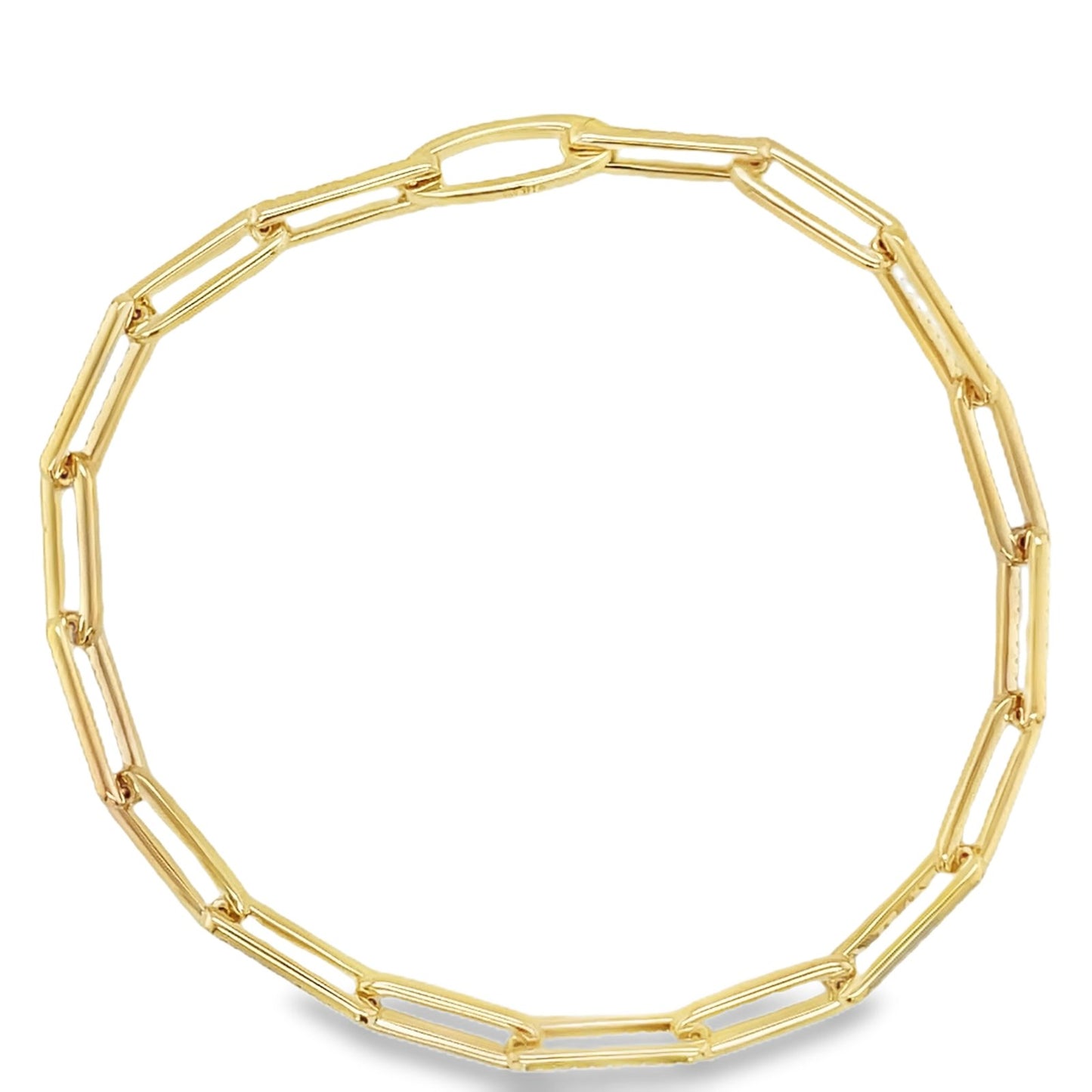 Jai's 14K Yellow Gold Diamond Paperclip Chain Bracelet