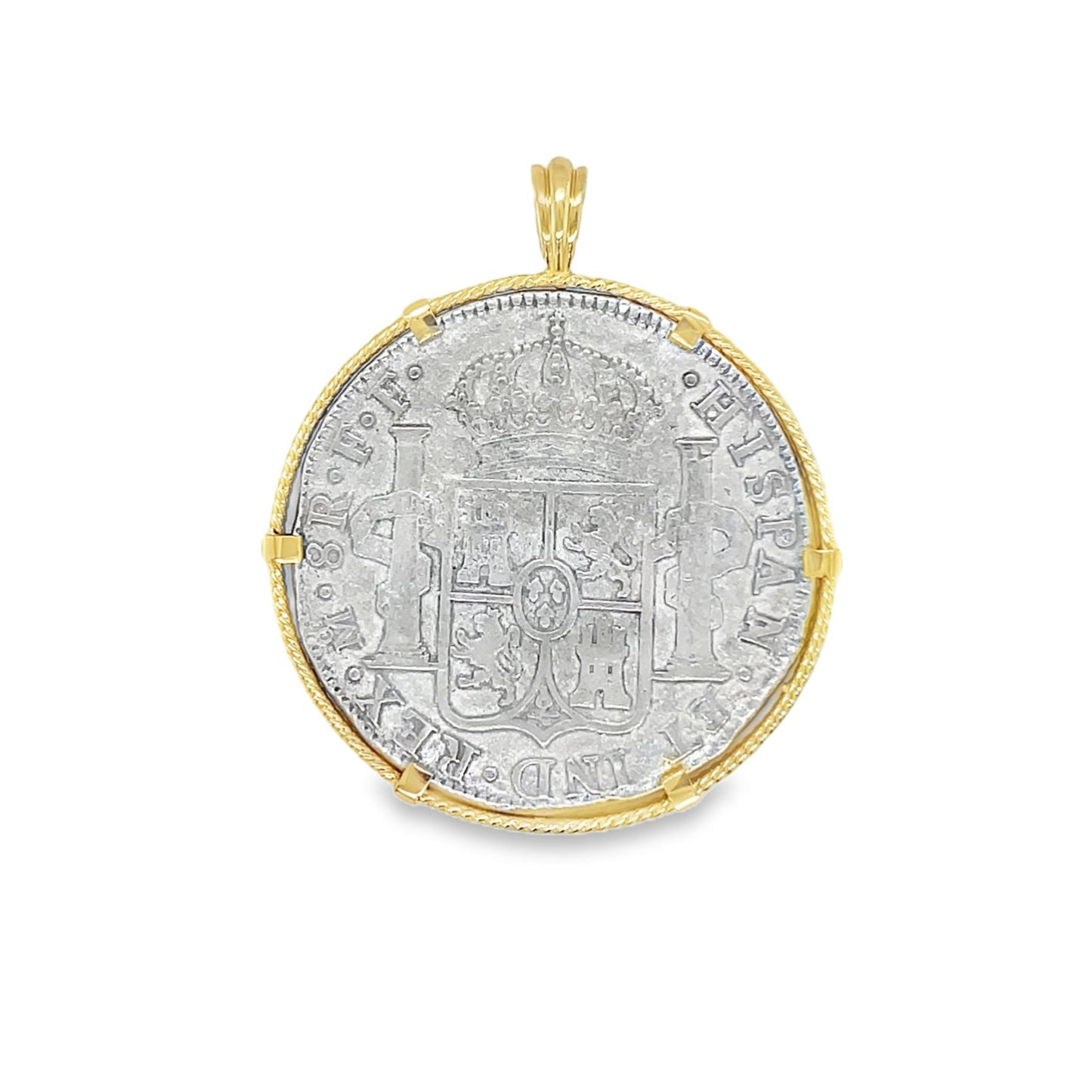 Jai's 14K Yellow Gold-lined Antique Silver Coin Pendant