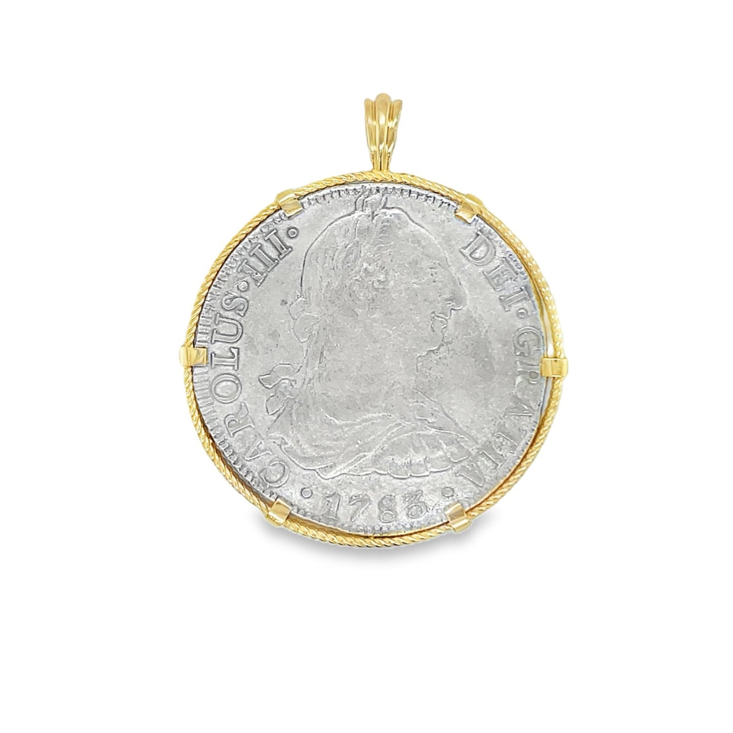Jai's 14K Yellow Gold-lined Antique Silver Coin Pendant
