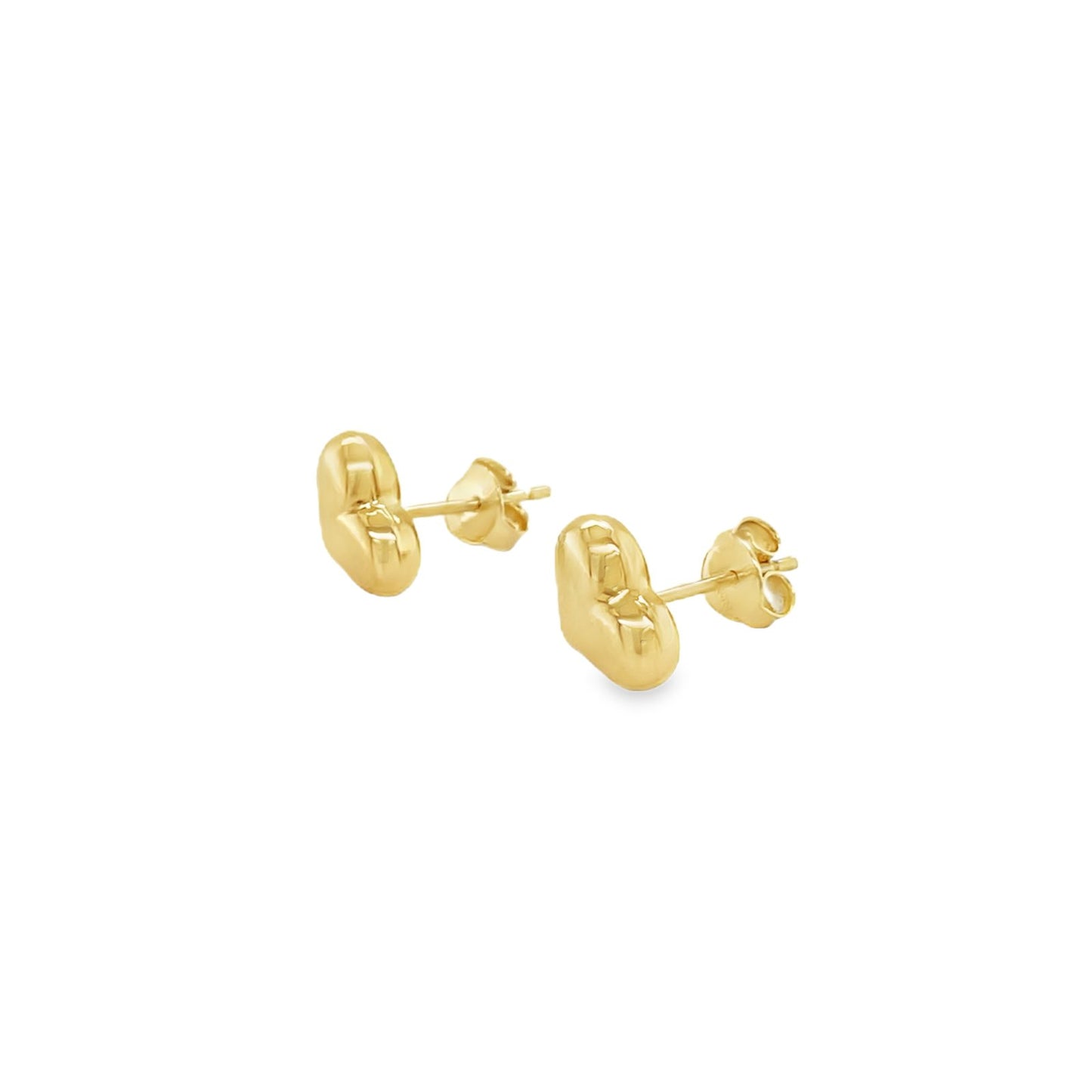 Jai's 14K Yellow Gold Puffed Heart Studs
