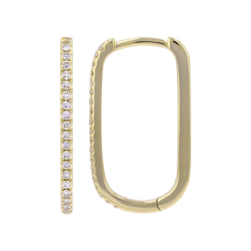 Jai's 14K Yellow Gold Diamond Paperclip Hoops