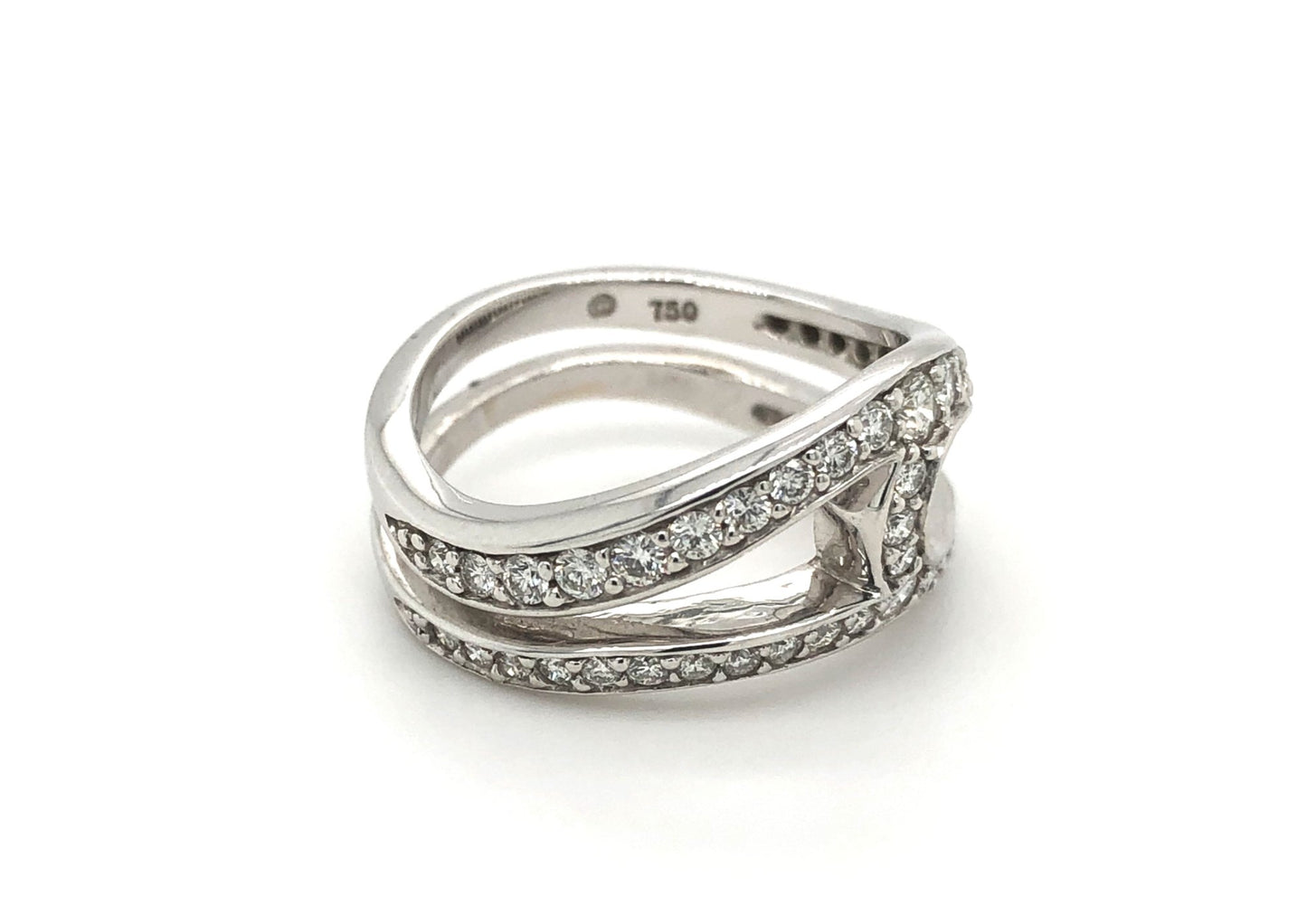 Jai's 18K White Gold Diamond Open-band Ring