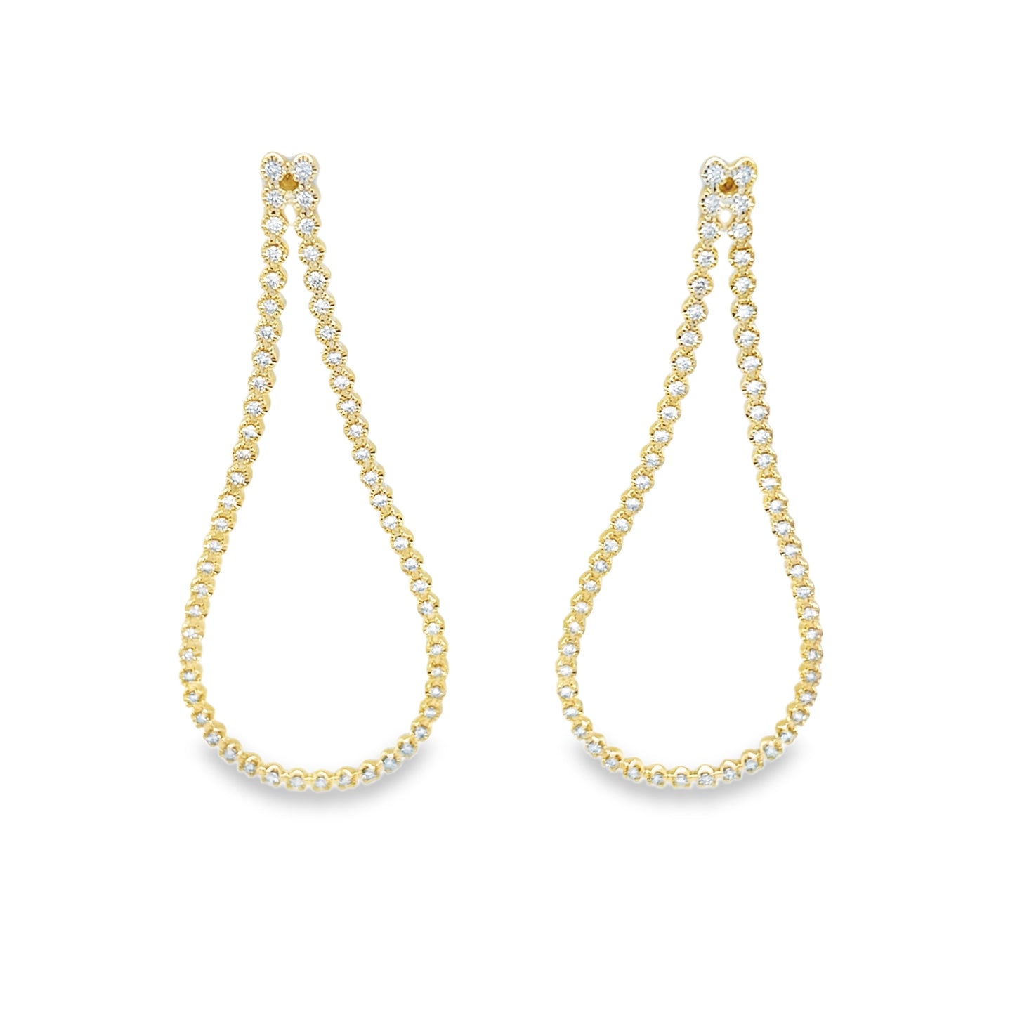 Jai's 14K Yellow Gold Diamond Teardrop Drop Earrings