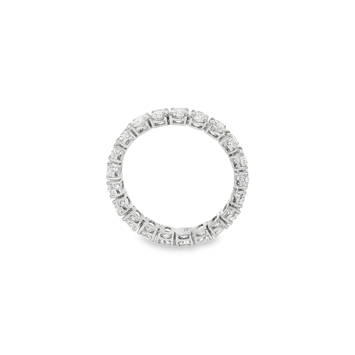 Jai's 18K White Gold Oval Diamond Pave Wedding Band