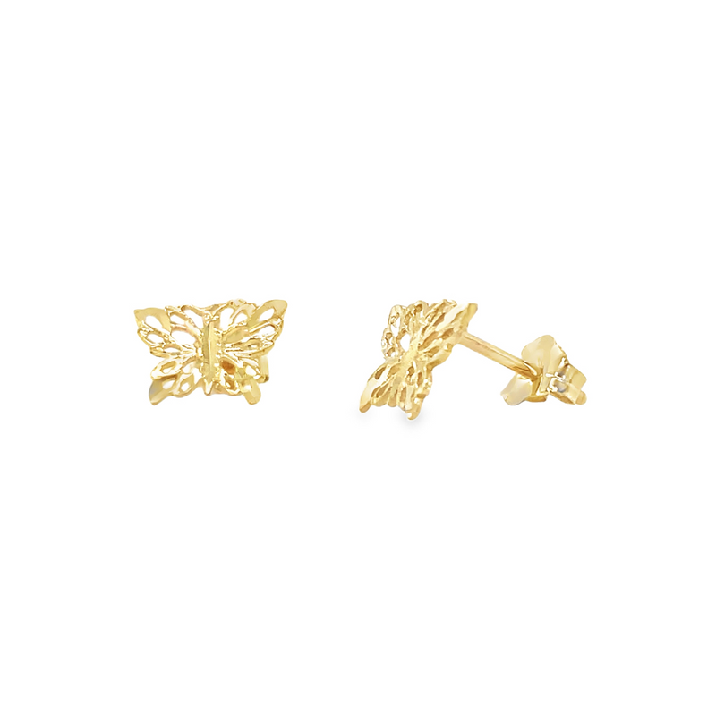 Jai's 14K Yellow Gold Butterfly Studs
