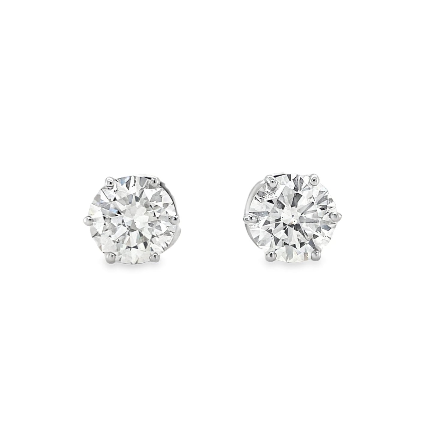 Jai's 18K White Gold 4-carat Solitaire Diamond Studs