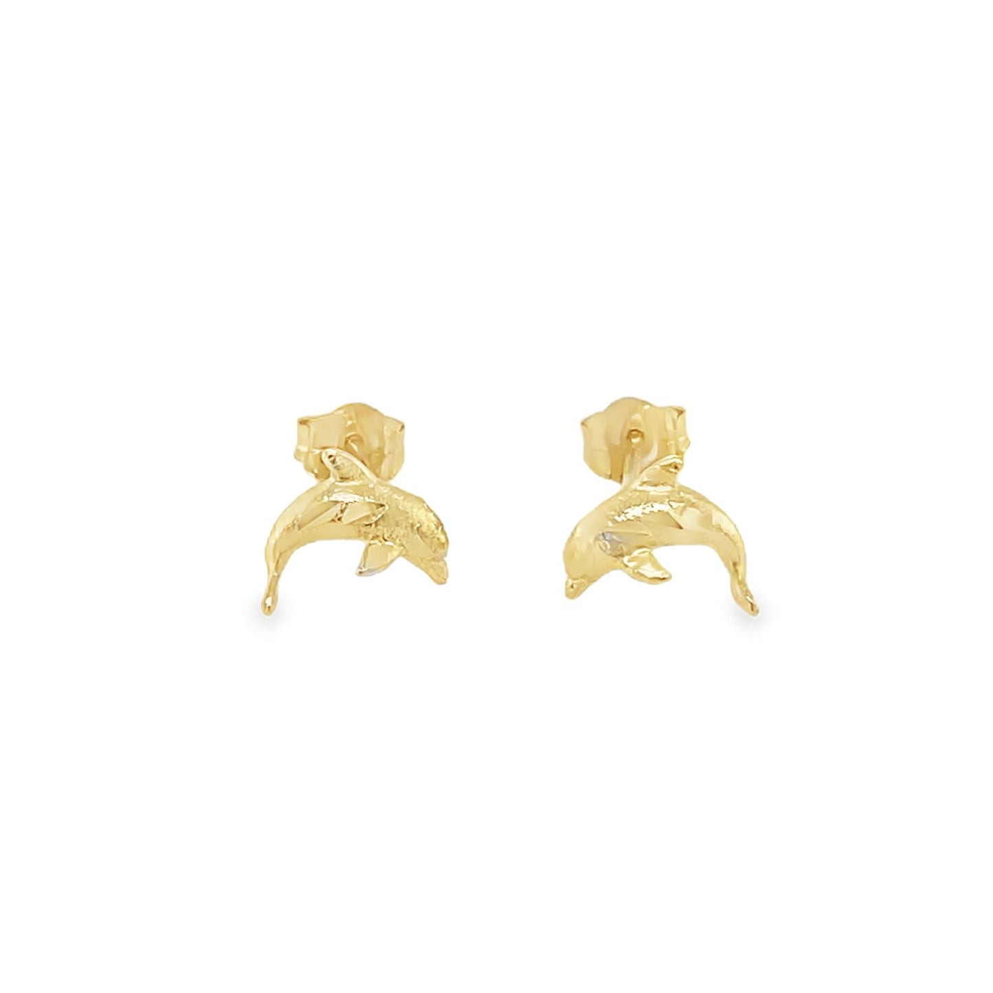 Jai's 14K Yellow Gold Dolphin Studs