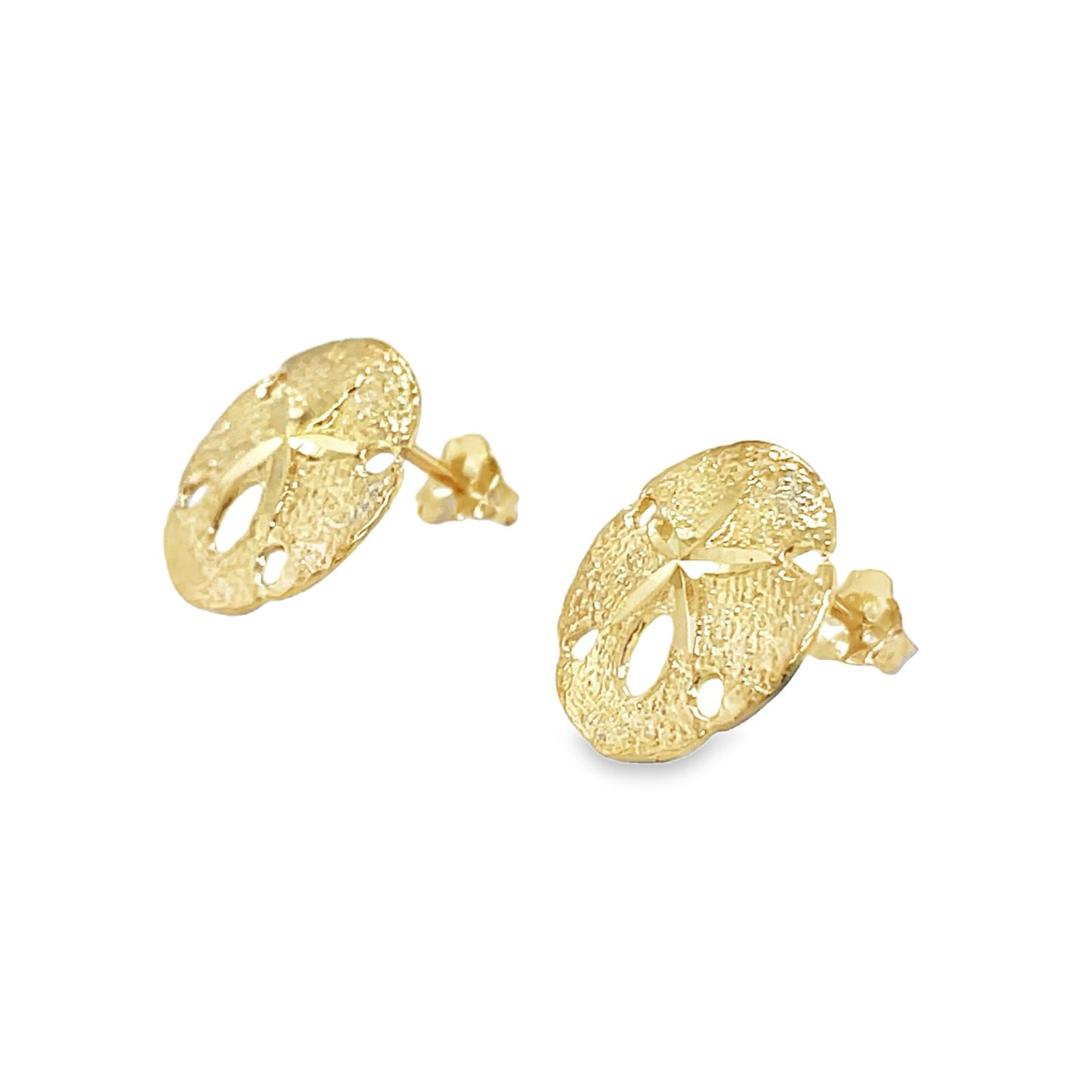 Jai's 14K Yellow Gold Large Sand Dollar Studs
