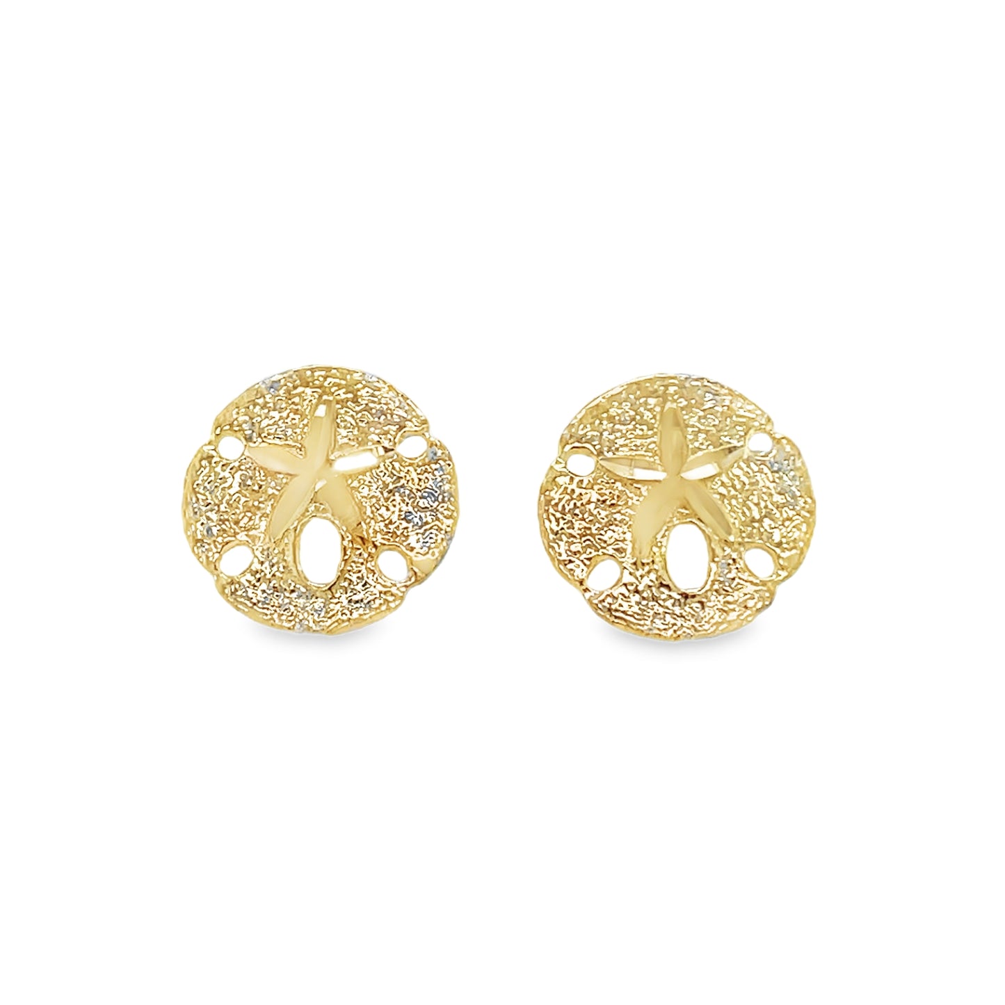Jai's 14K Yellow Gold Large Sand Dollar Studs
