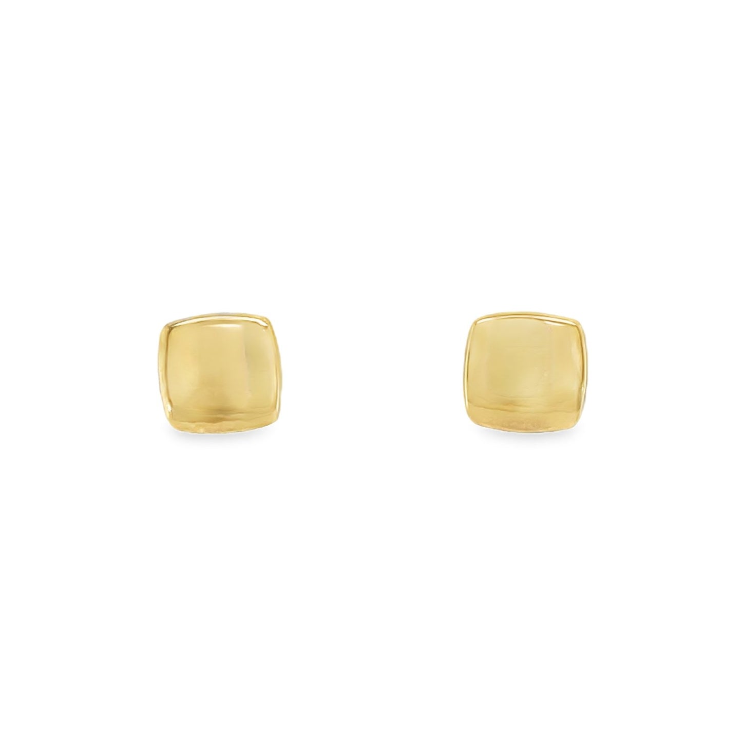 Jai's 14K Yellow Gold Smooth Square Studs