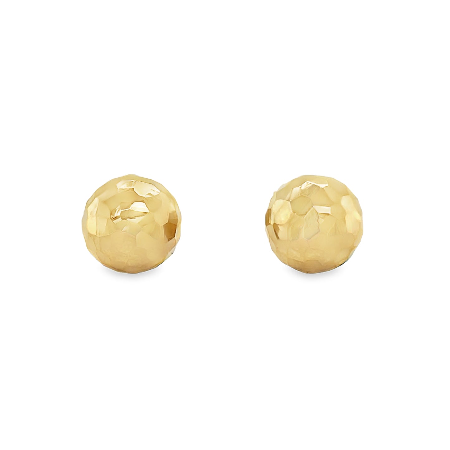 Jai's 14K Yellow Gold 9.5MM Faceted Sphere Studs