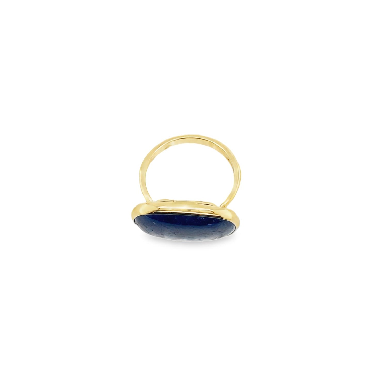 Jai's 18K Yellow Gold Square Blue Corundum Ring