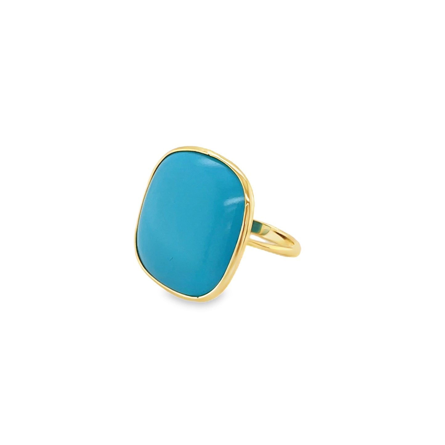 Jai's 18K Yellow Gold Turquoise Ring