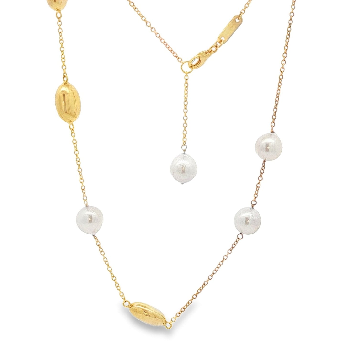 Jai's 18K Yellow Gold Beaded Pearl Necklace