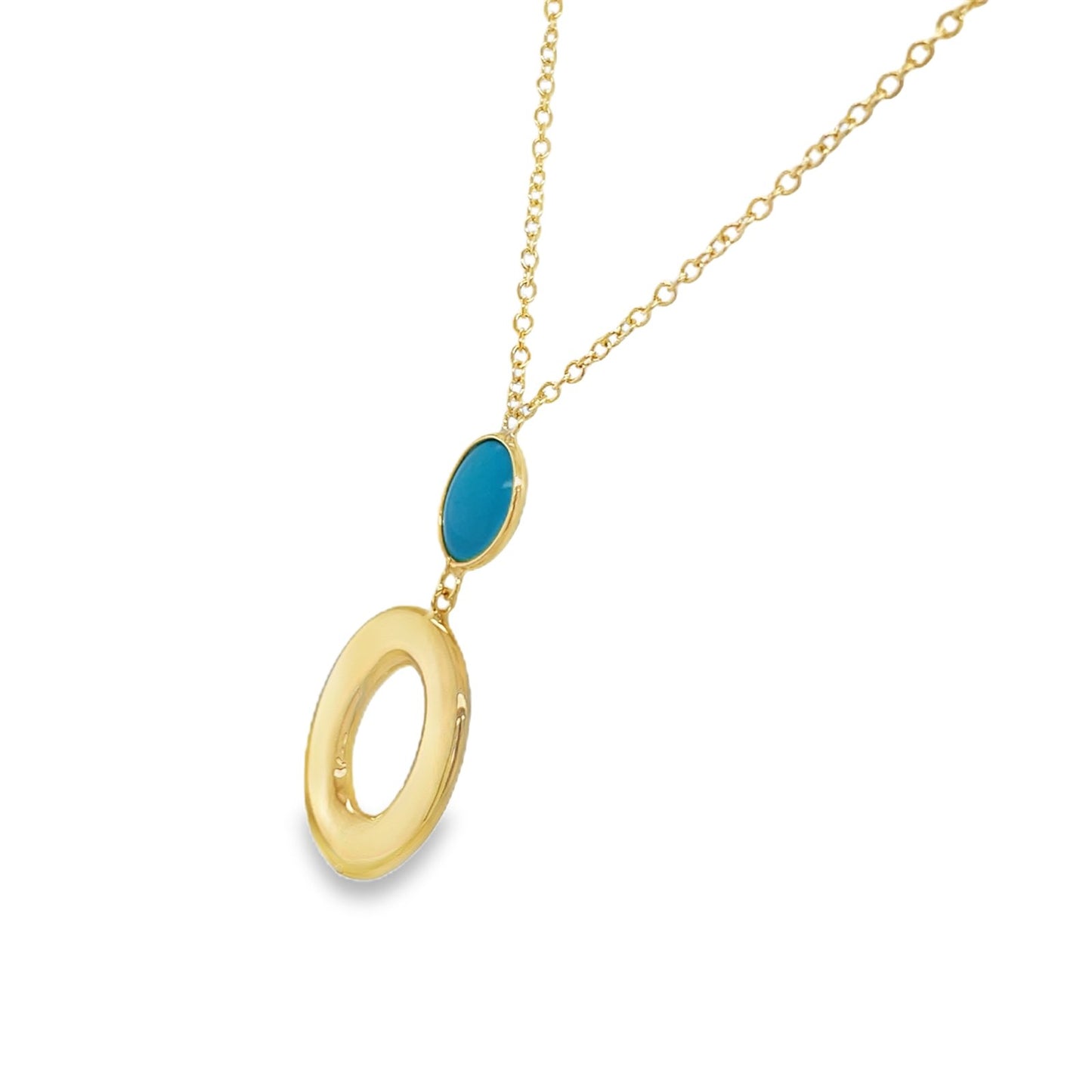 Jai's 18K Yellow Gold Turquoise Necklace