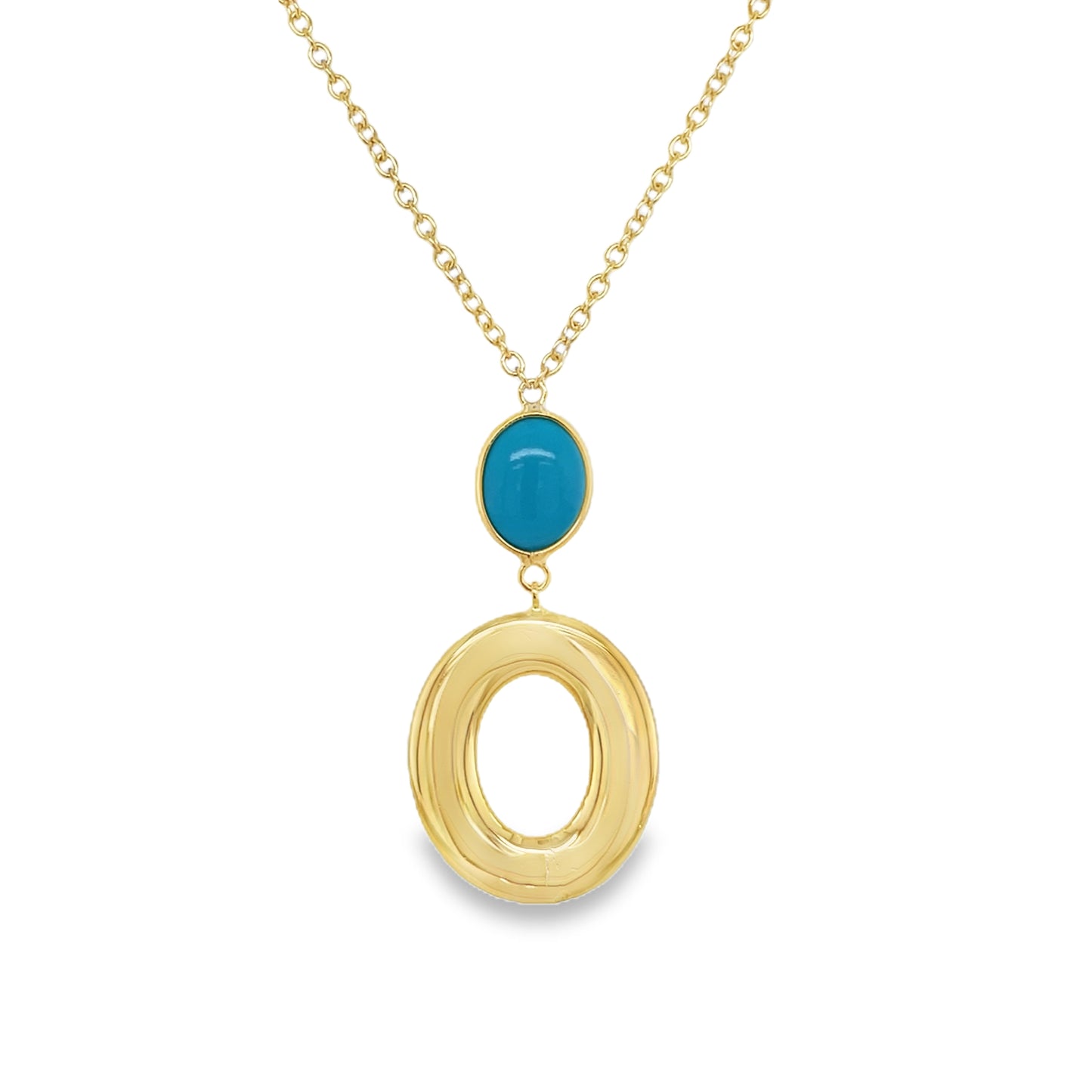 Jai's 18K Yellow Gold Turquoise Necklace