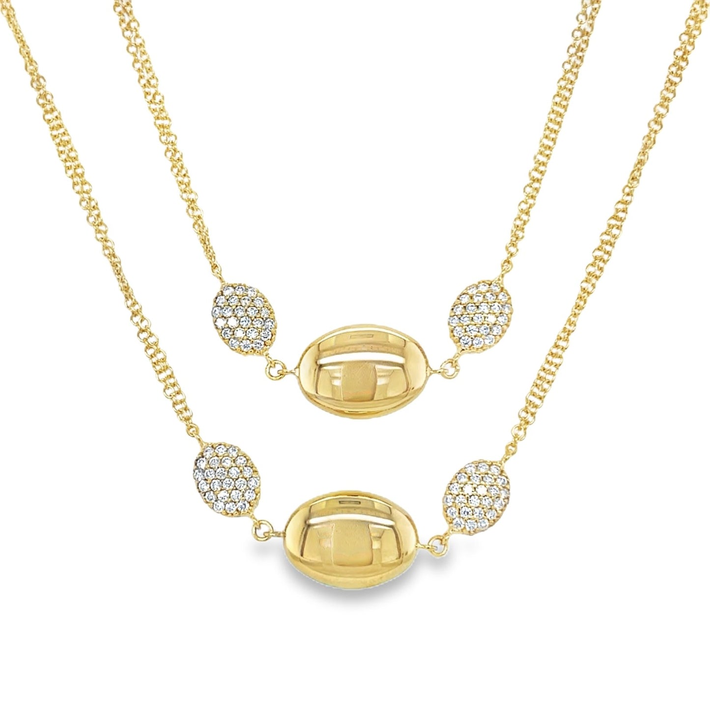 Jai's 18K Yellow Gold Diamond Beaded Necklace