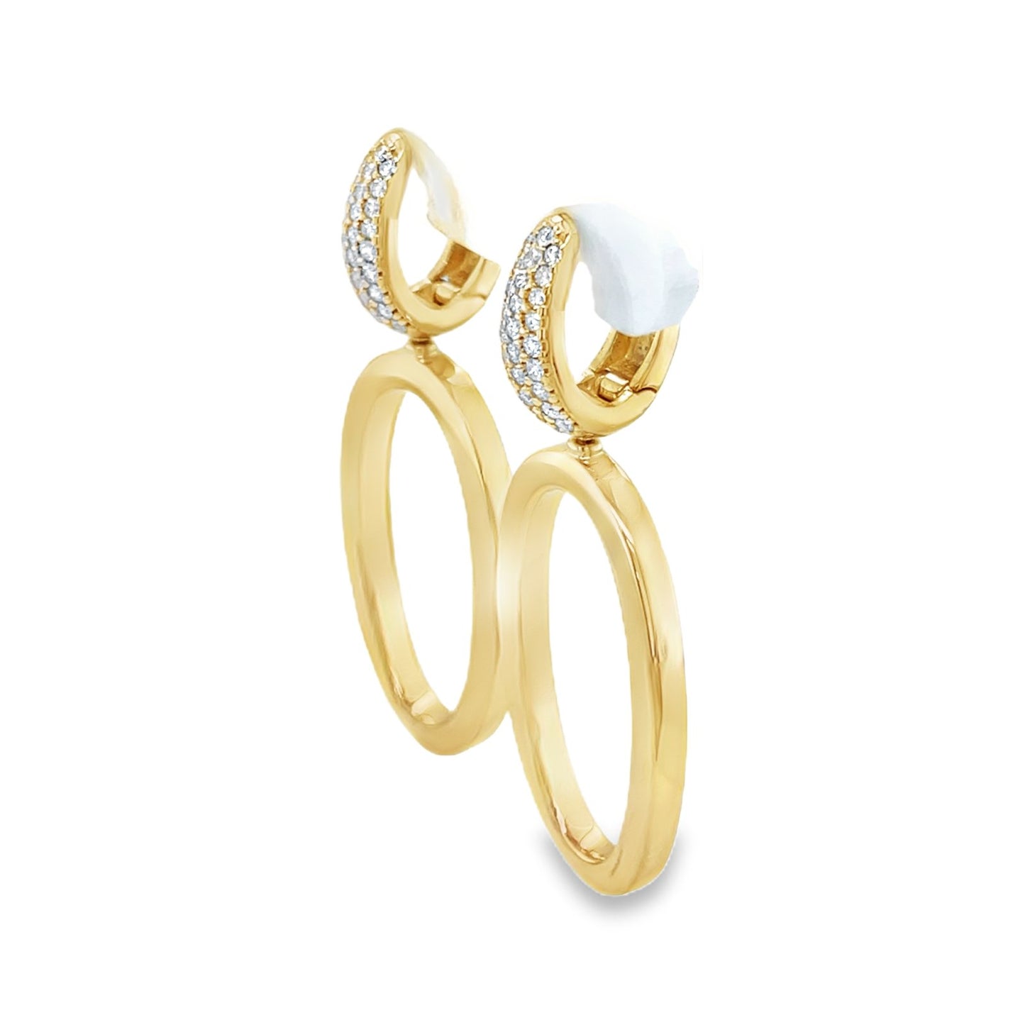 Jai's 18K Yellow Gold Diamond Drop Earrings