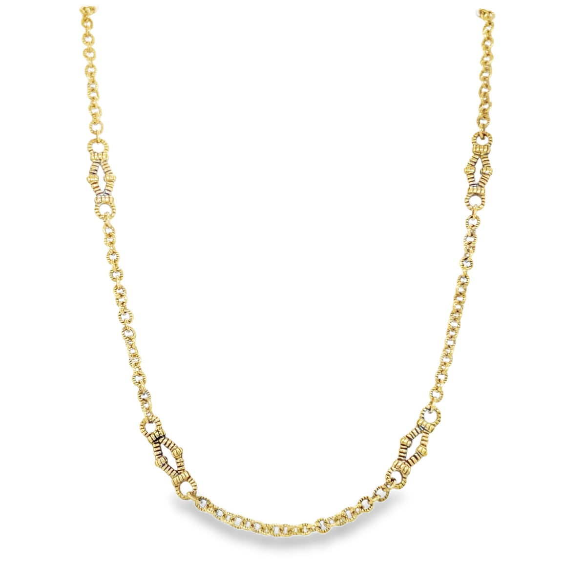 Judith Ripka's 14K Yellow Gold Engraved Cable Chain - 17"