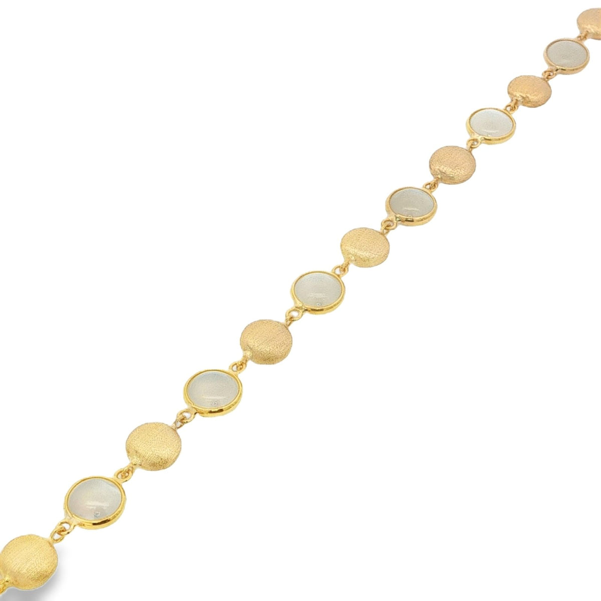 Jai's 18K Yellow Gold Moonstone & Satin Bead Bracelet