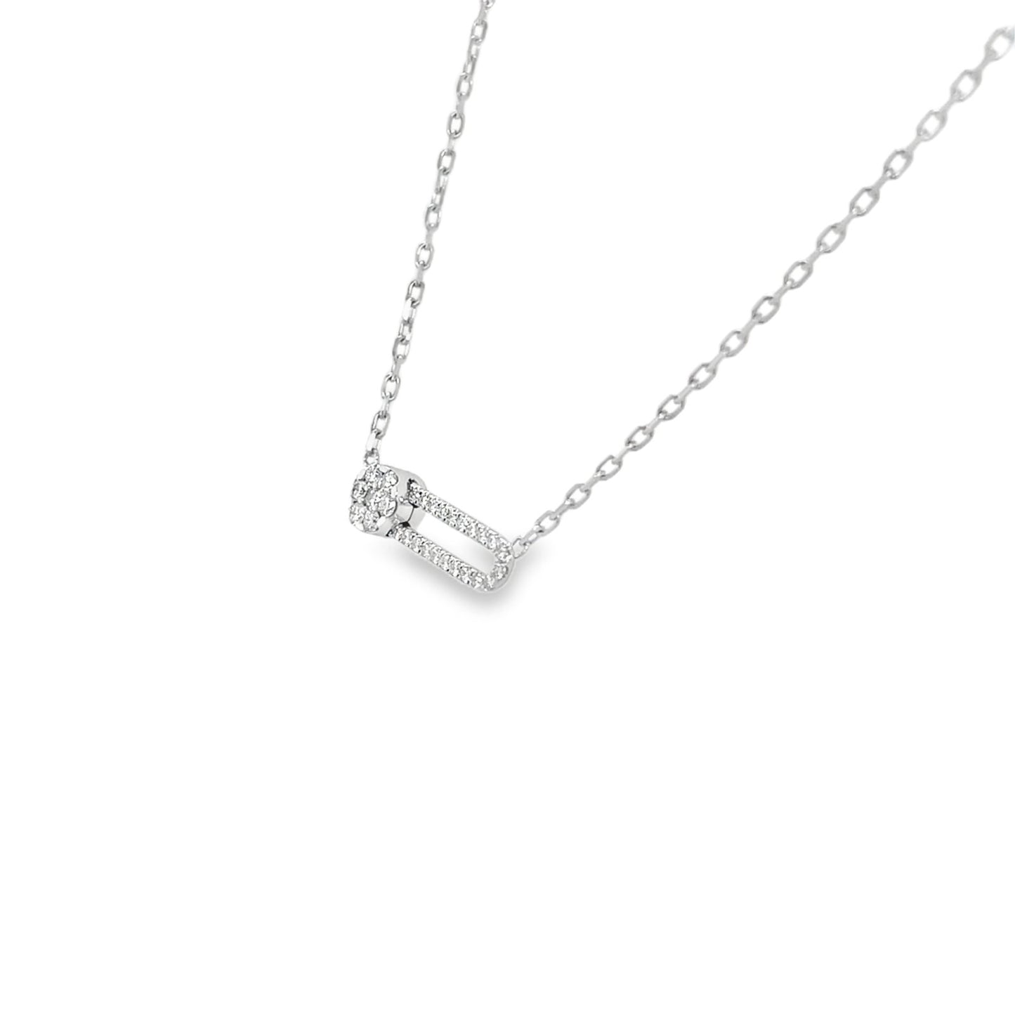 Hulchi Belluni's 18K White Gold Diamond Tresore Necklace