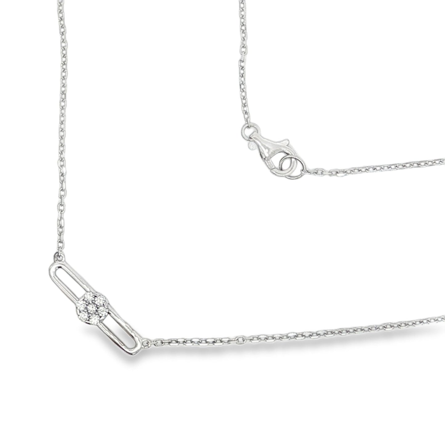 Hulchi Belluni's 18K White Gold Diamond Tresore Necklace