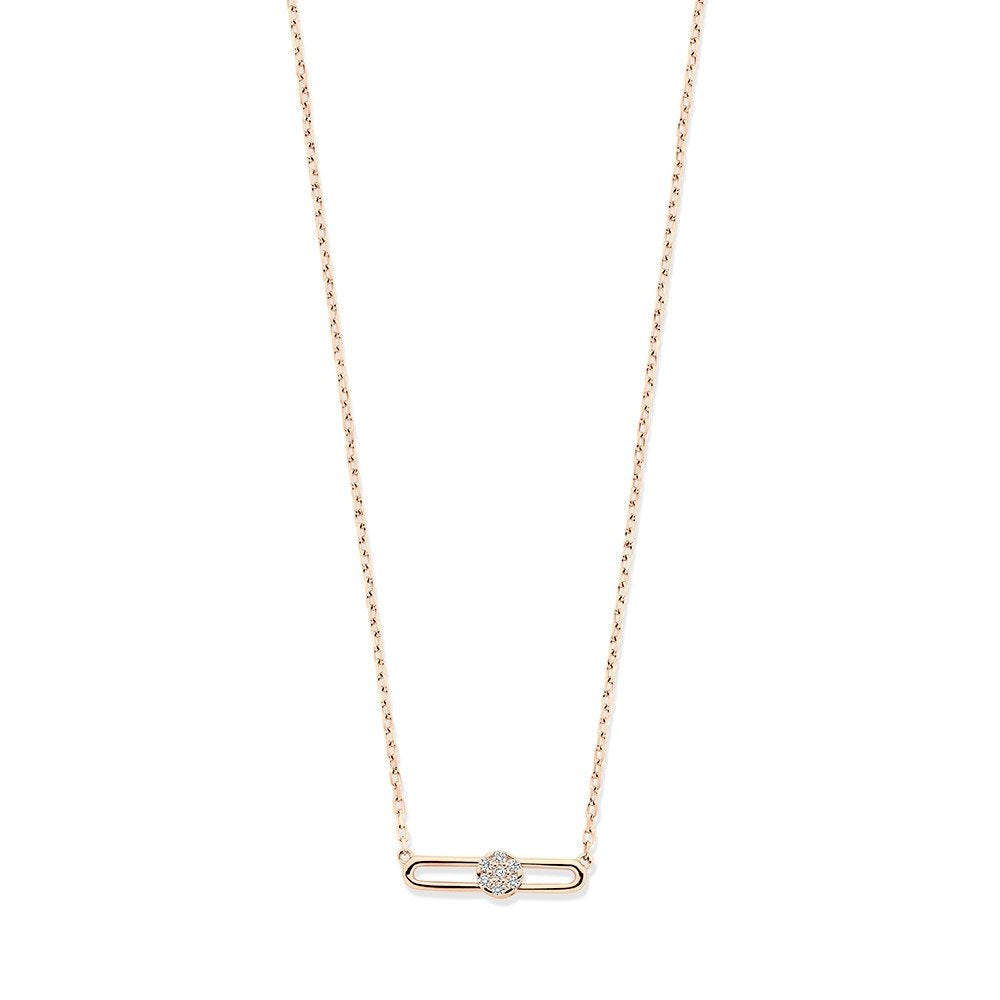 Hulchi Belluni's 18K Rose Gold Diamond Tresore Necklace