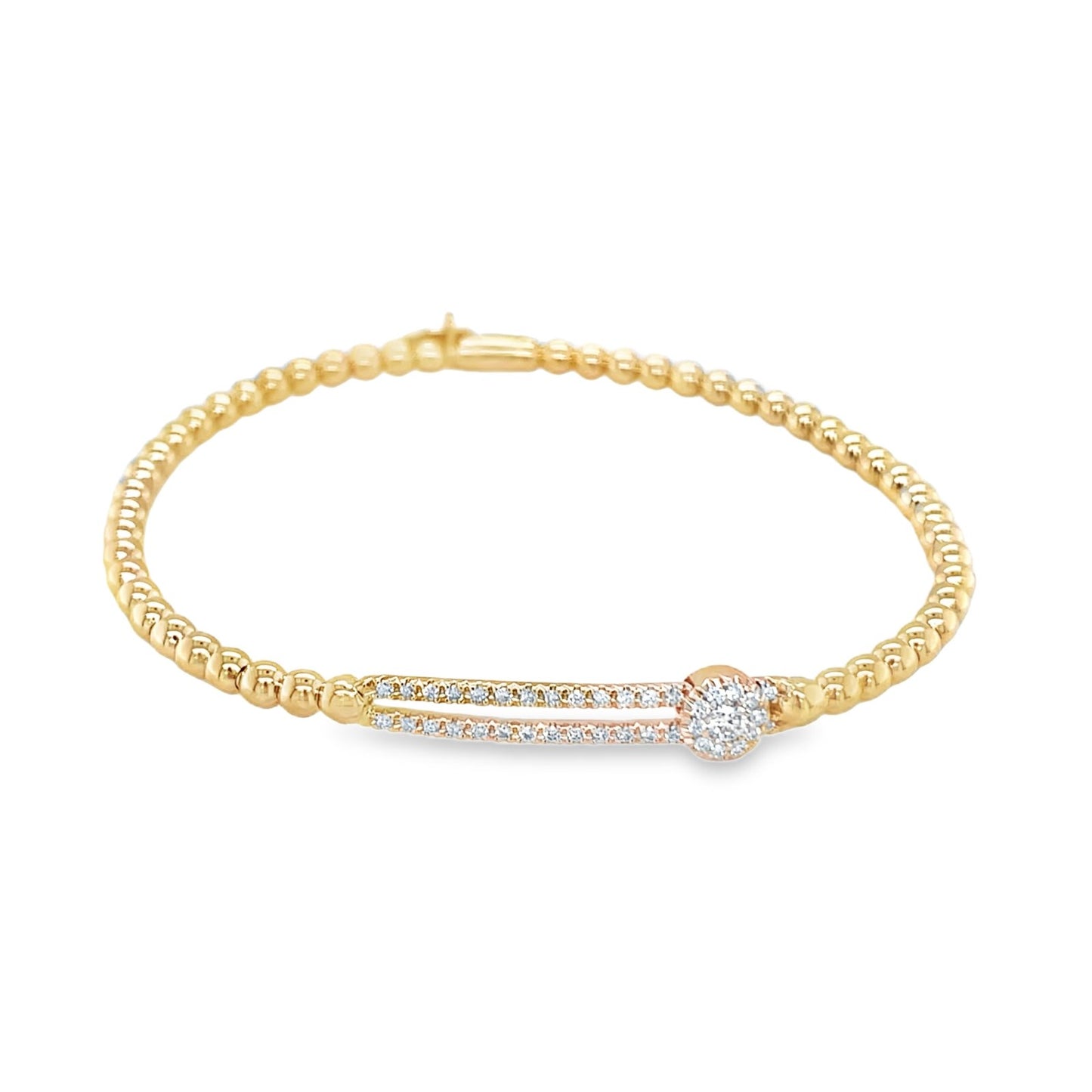 Hulchi Belluni's 18K Rose Gold Diamond Tresore Stretch Bracelet