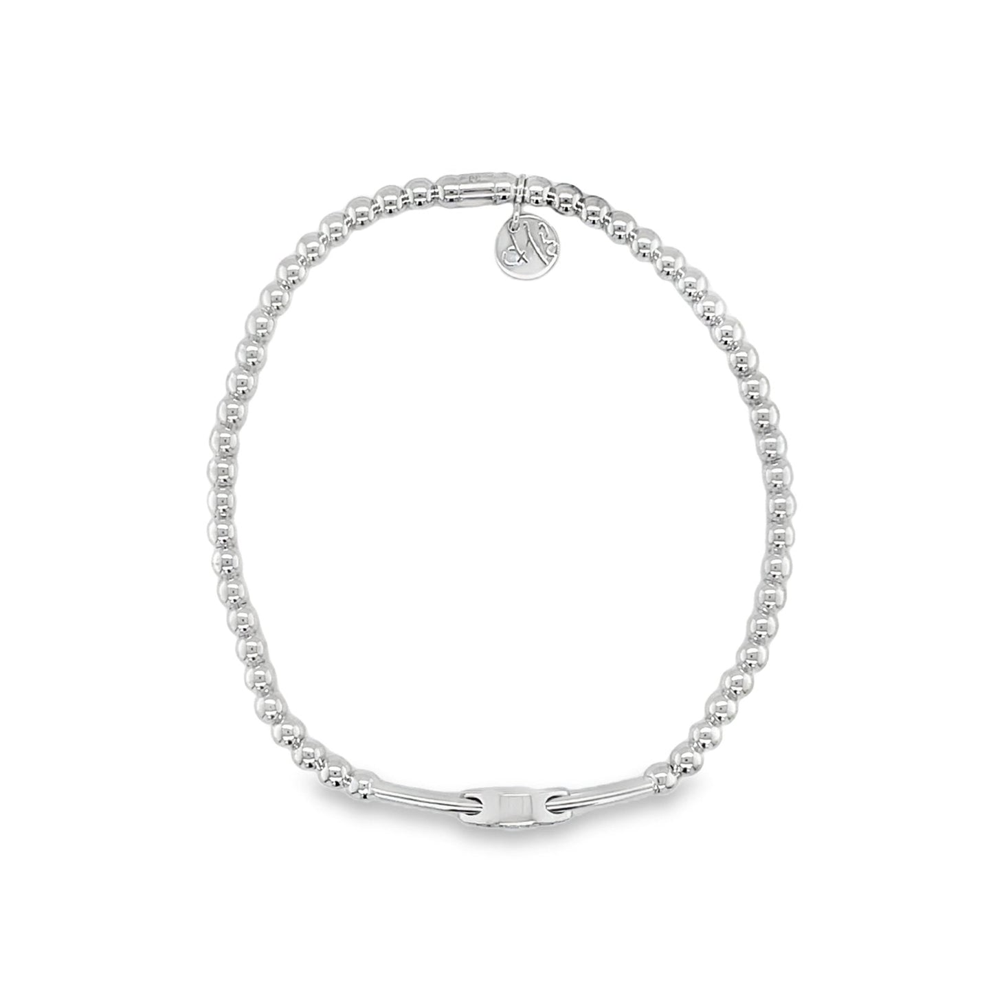 Hulchi Belluni's 18K White Gold Sapphire & Diamond Evil Eye Tresore Stretch Bracelet