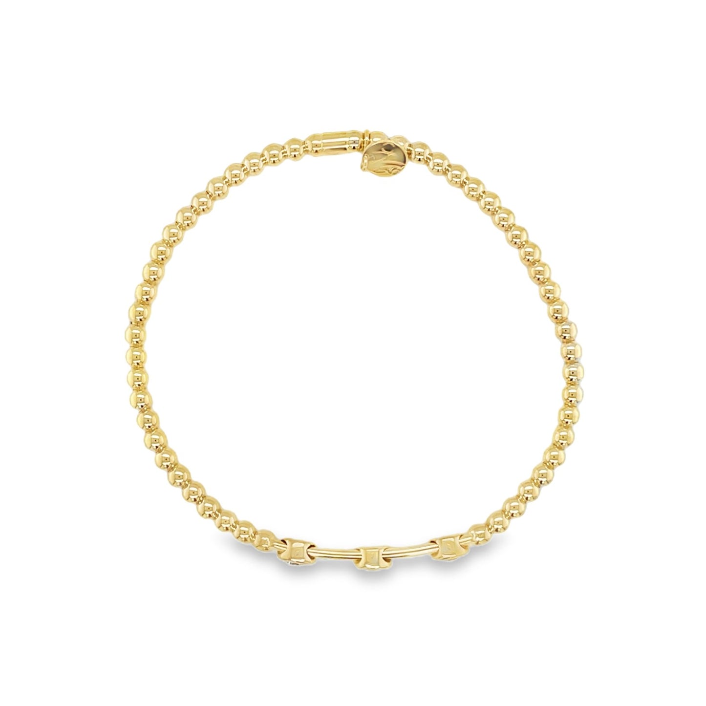 Hulchi Belluni's 18K Yellow Gold Diamond Tresore Stretch Bracelet