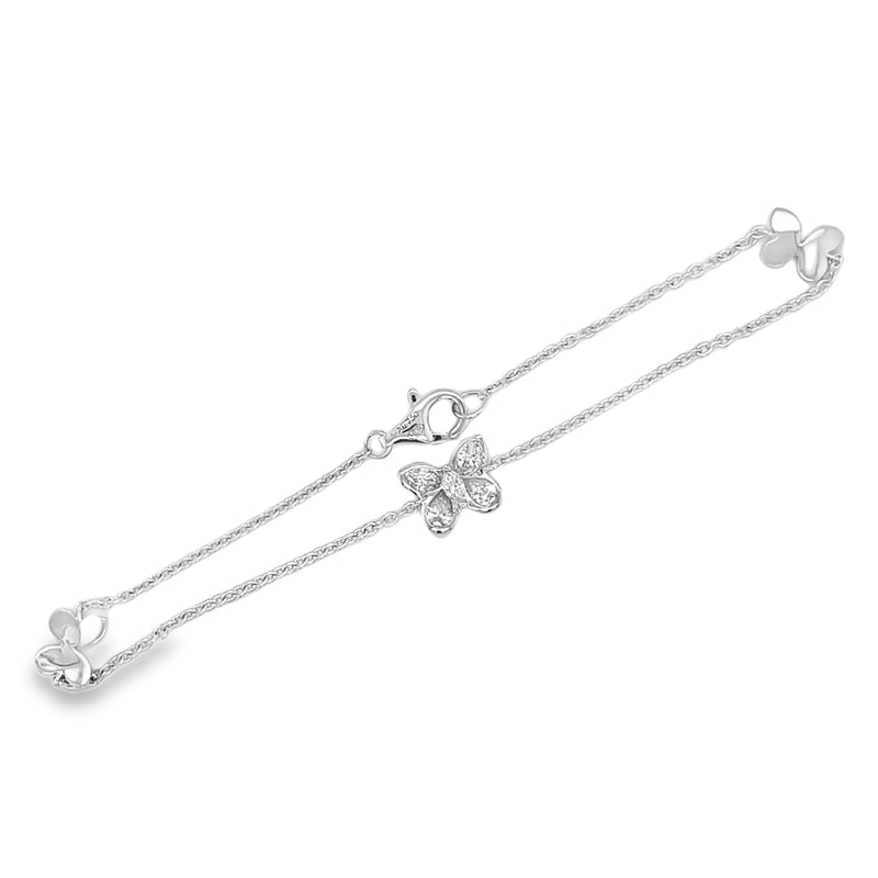 Hans Krieger's 18K White Gold Diamond Butterfly Bracelet