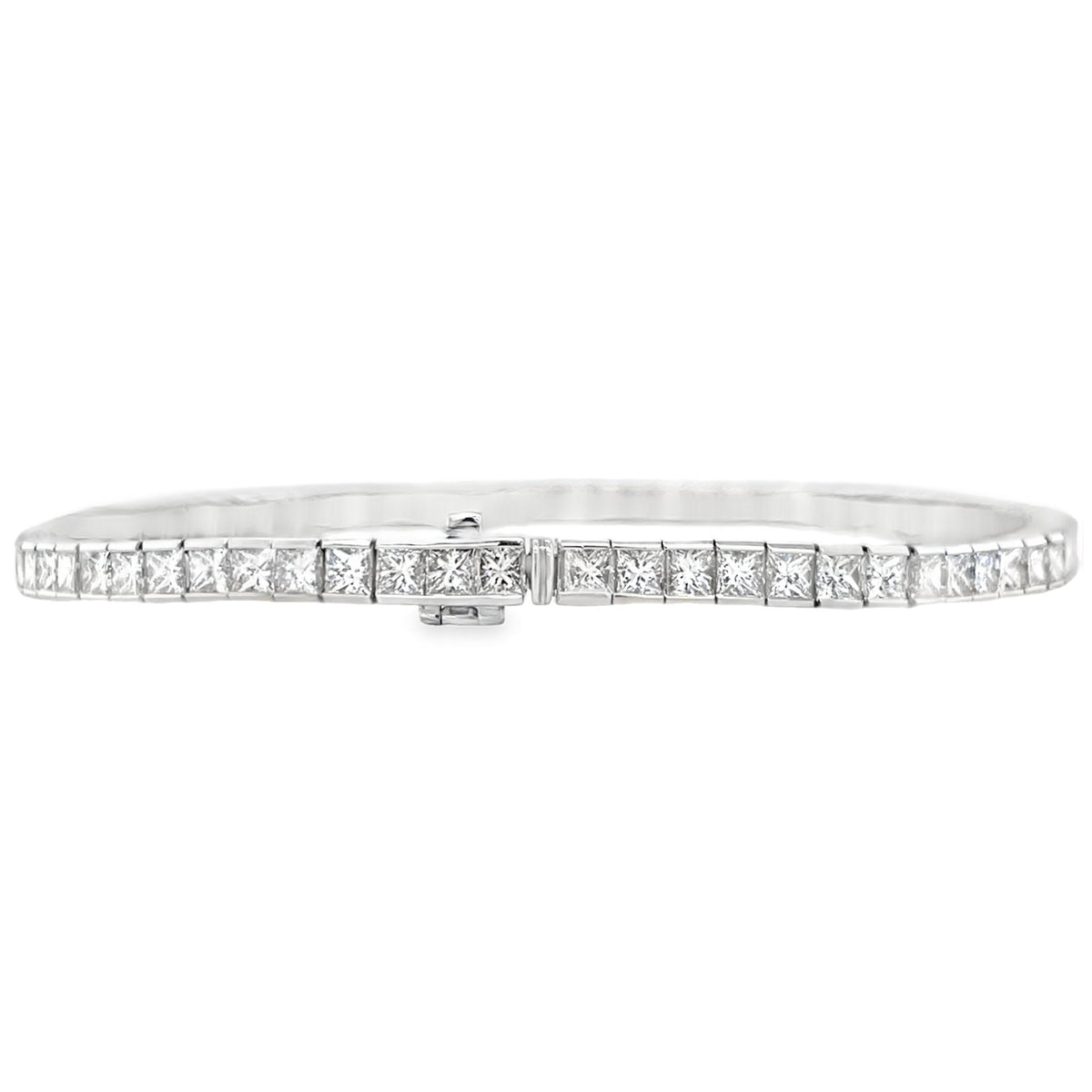 Hans Krieger's 18K White Gold 6-carat Princess-cut Diamond Tennis Bracelet