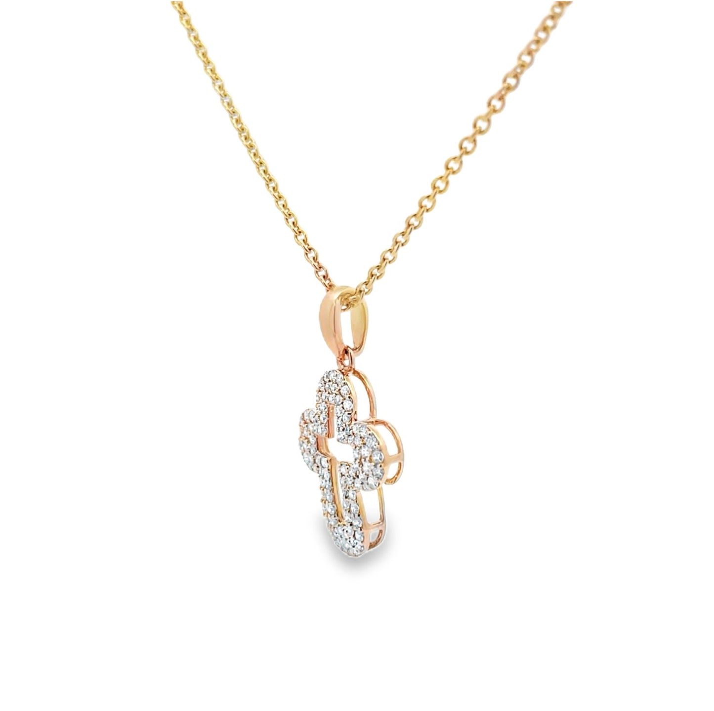 Jai's 14K Yellow Gold Diamond Pave Cross Necklace