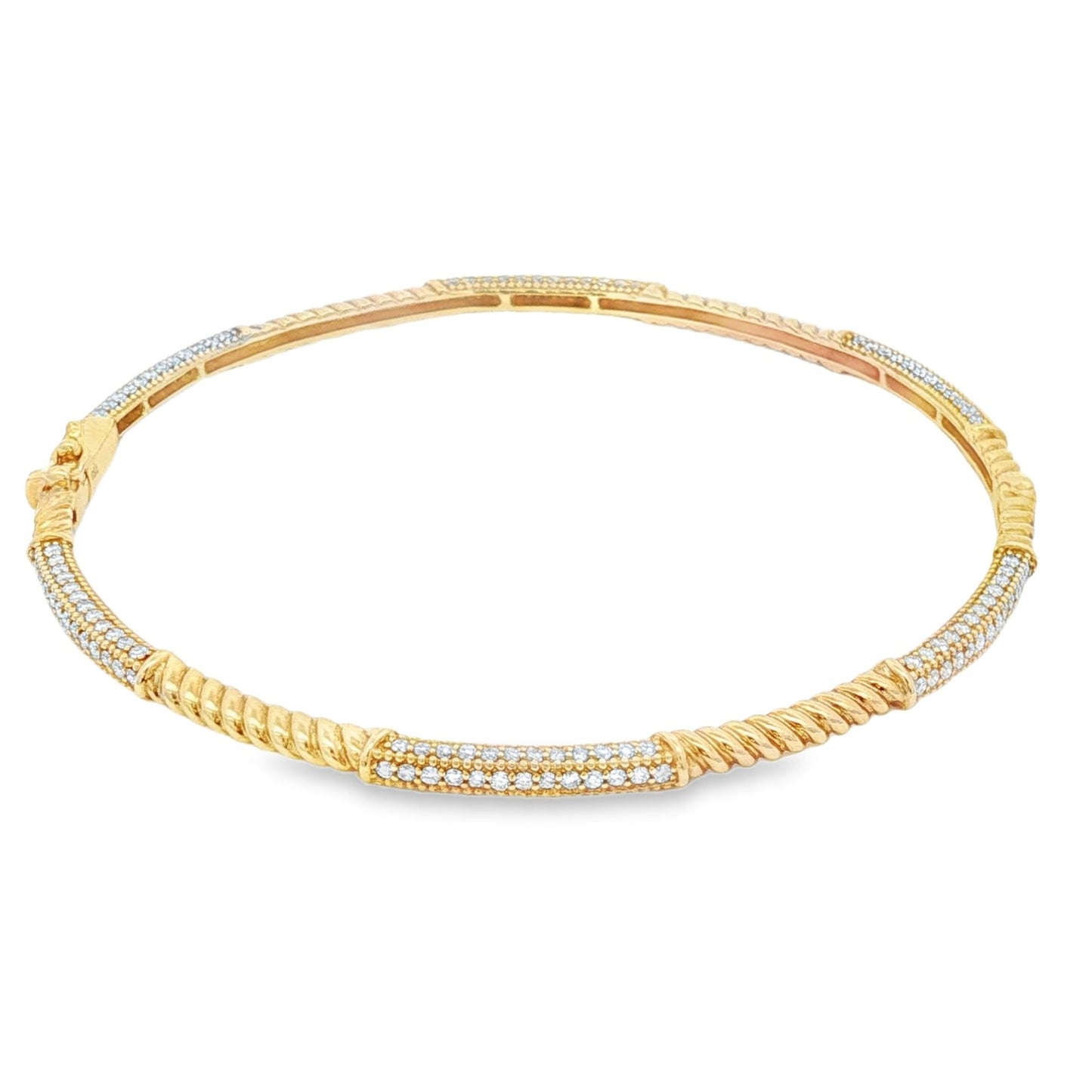Jai's 18K Yellow Gold Diamond Bangle
