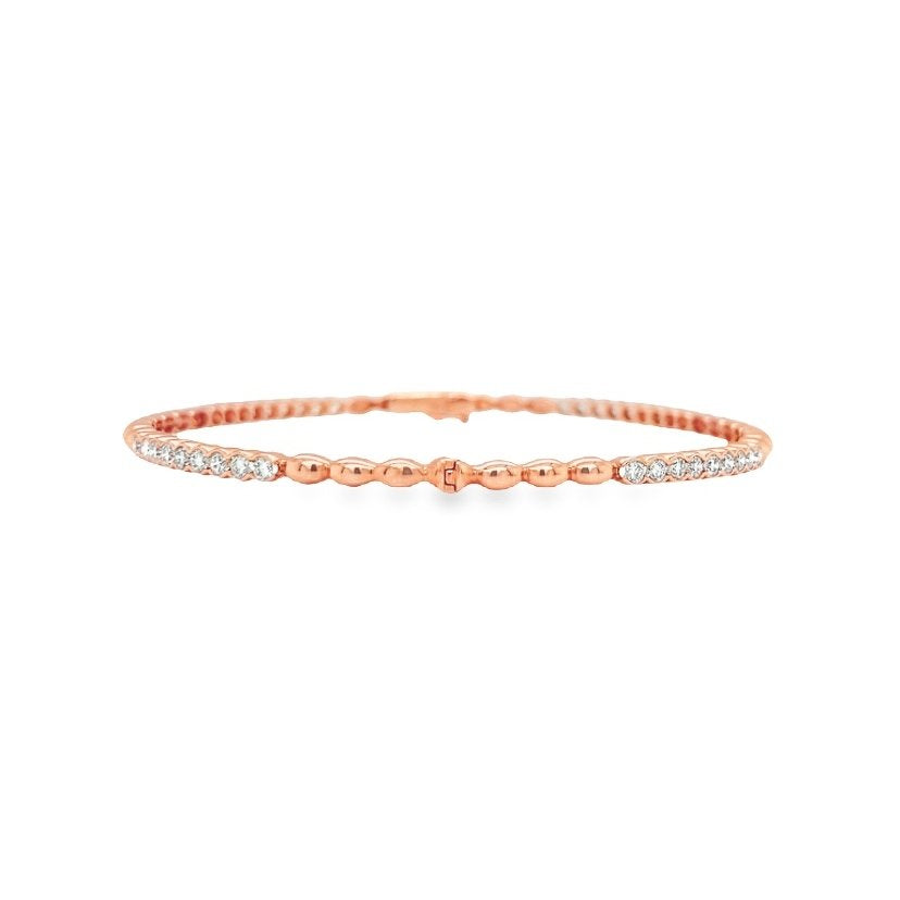 Jai's 18K Rose Gold Diamond Bangle