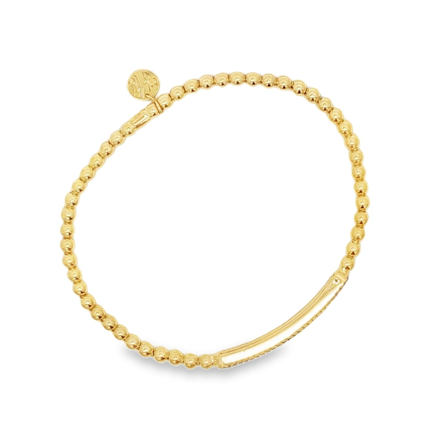 Hulchi Belluni's 18K Yellow Gold Diamond Tresore Stretch Bracelet