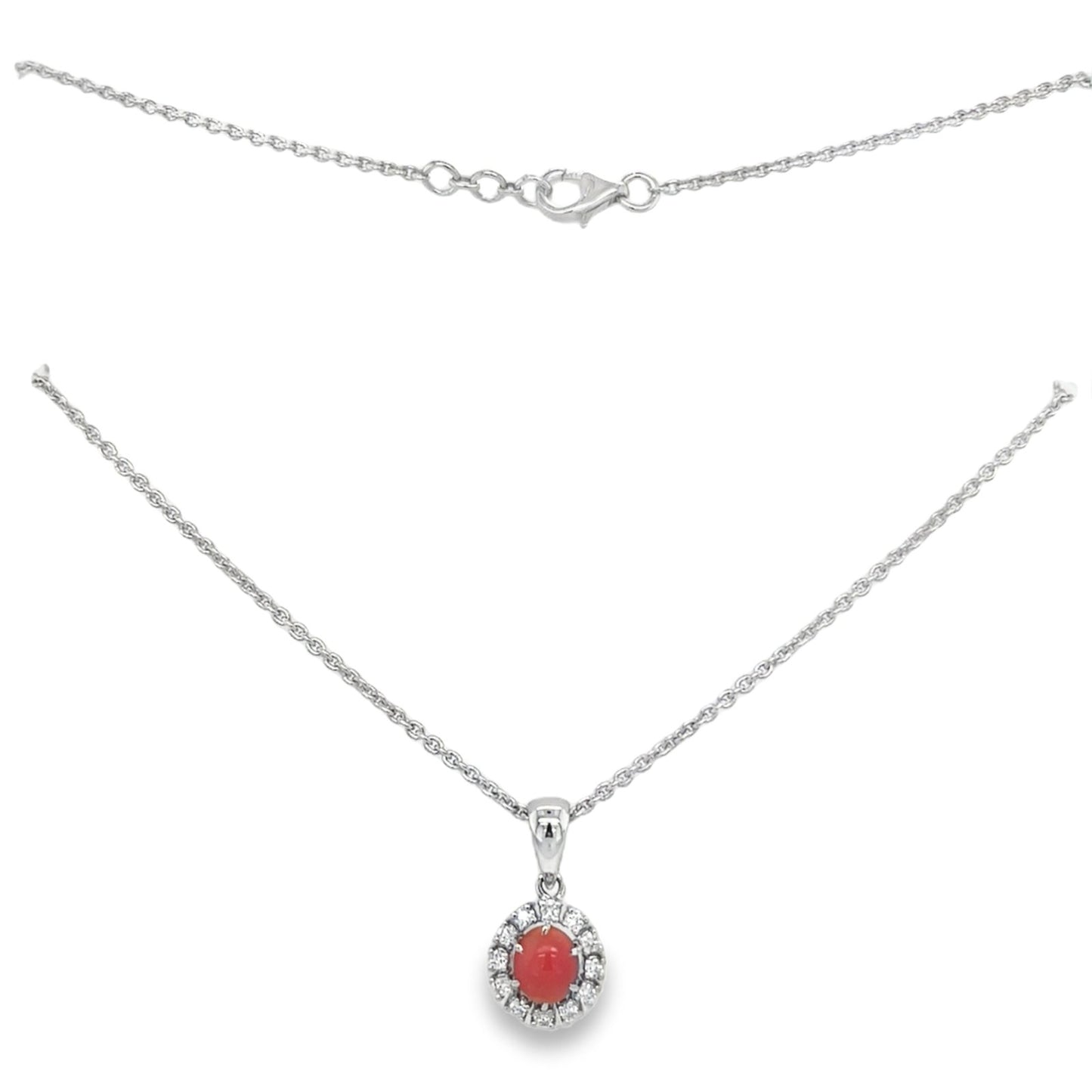 Jai's 14K White Gold Crowned Conch Pearl & Diamond Necklace