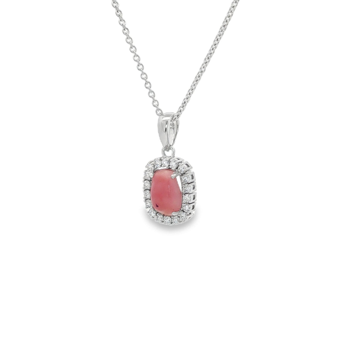 Jai's 14K White Gold Conch Pearl & Diamond Necklace