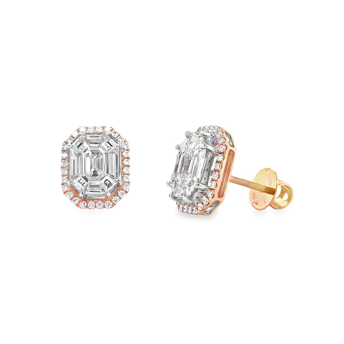 Jai's 18K Two-tone Diamond Studs