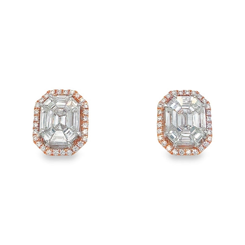 Jai's 18K Two-tone Diamond Studs
