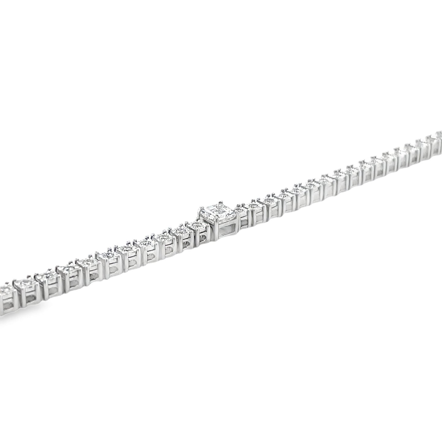 Jai's 14K White Gold Princess-cut Diamond Tennis Bracelet