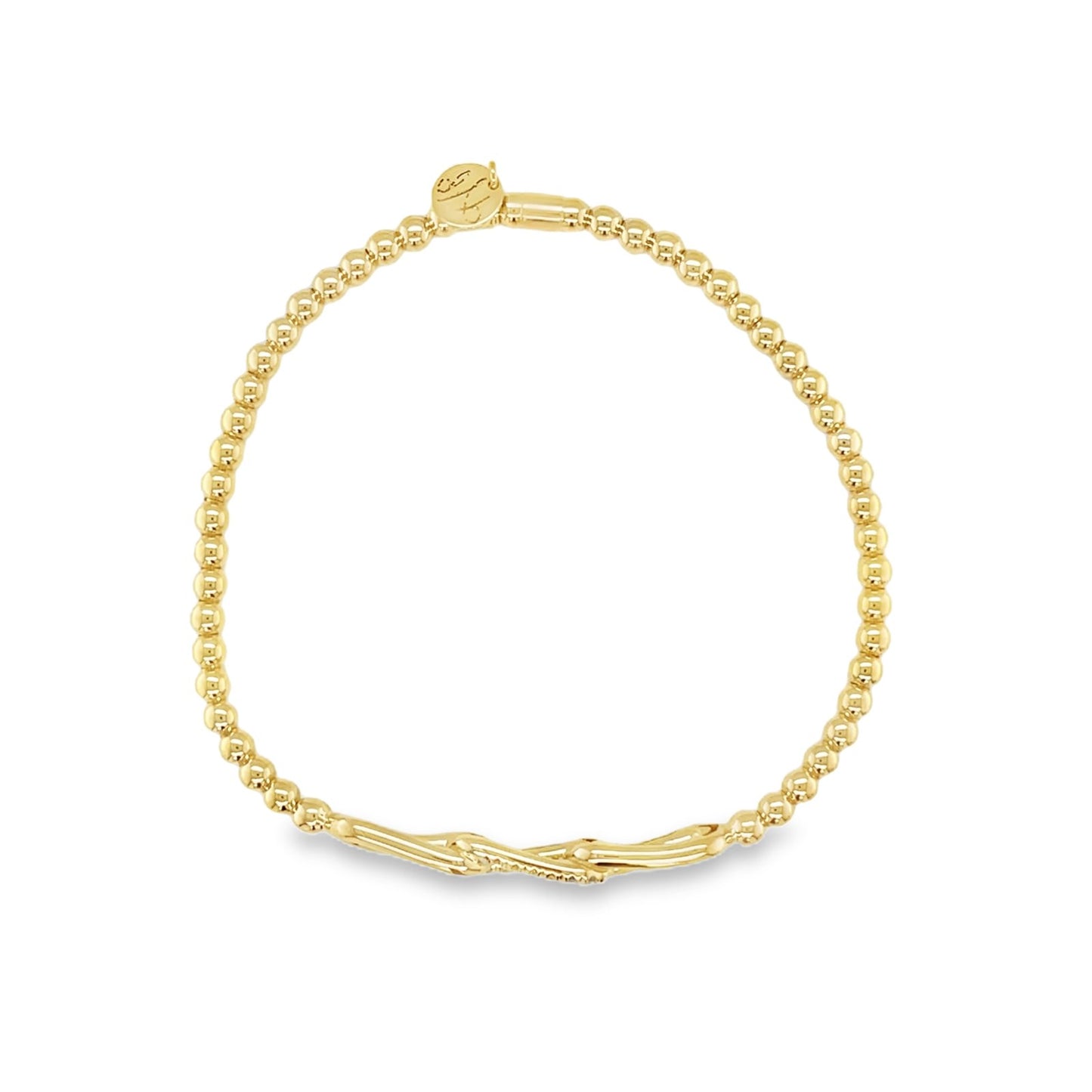 Hulchi Belluni's 18K Yellow Gold Diamond Tresore Bracelet