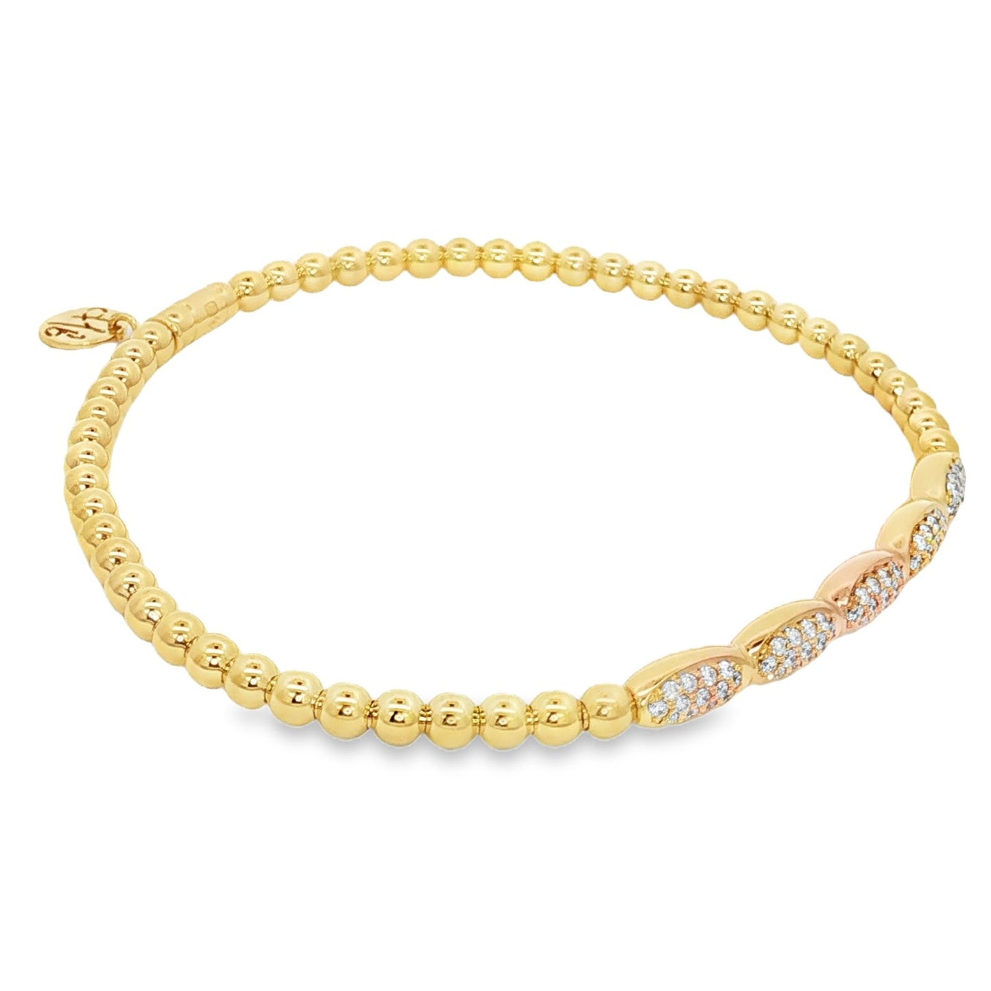 Hulchi Belluni's 18K Yellow Gold Diamond Tresore Bracelet