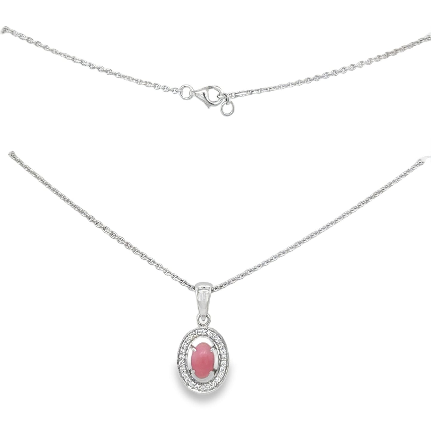 Jai's 14K White Gold Crowned Conch Pearl & Diamond Necklace