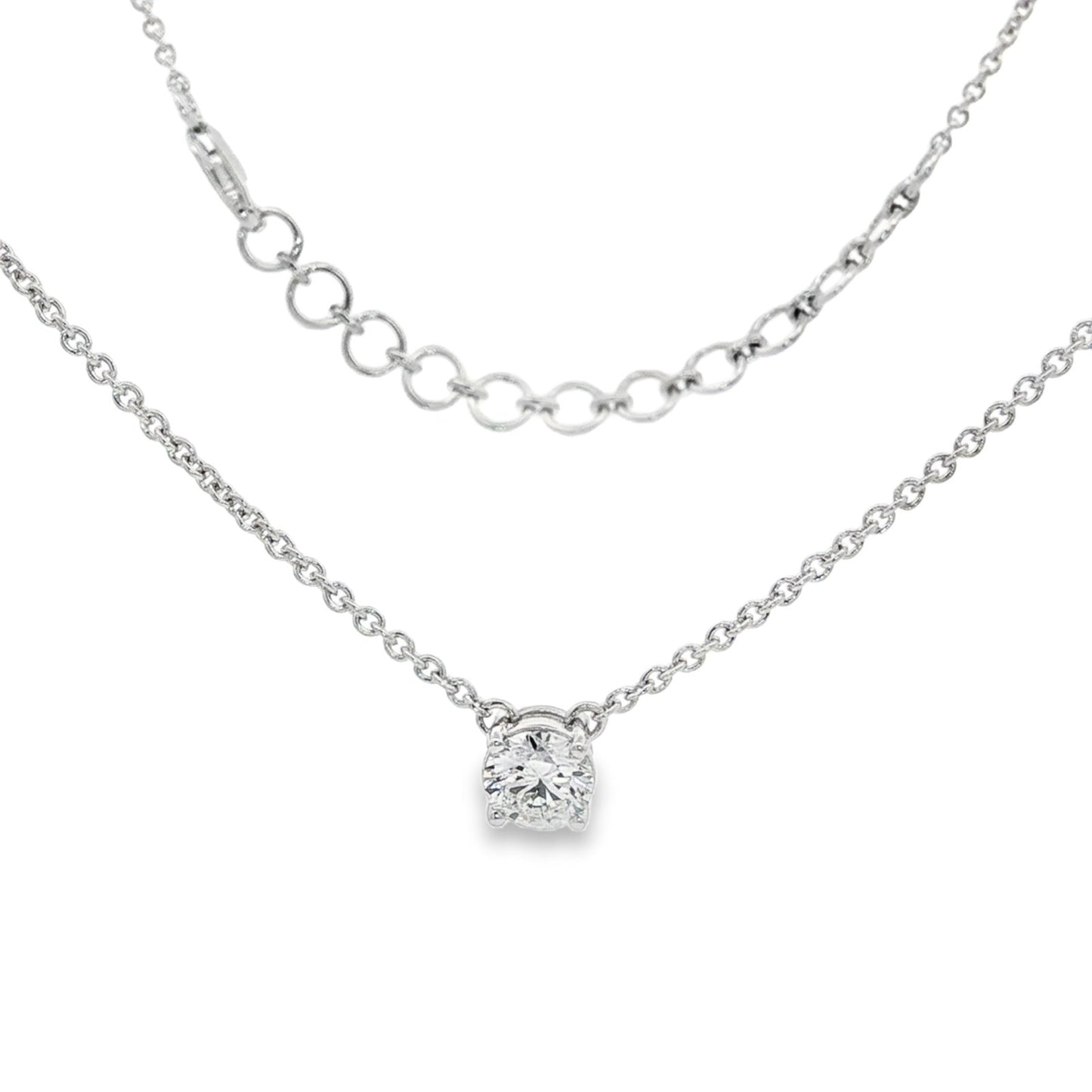 Jai's 18K White Gold 0.6-carat Solitaire Diamond Necklace