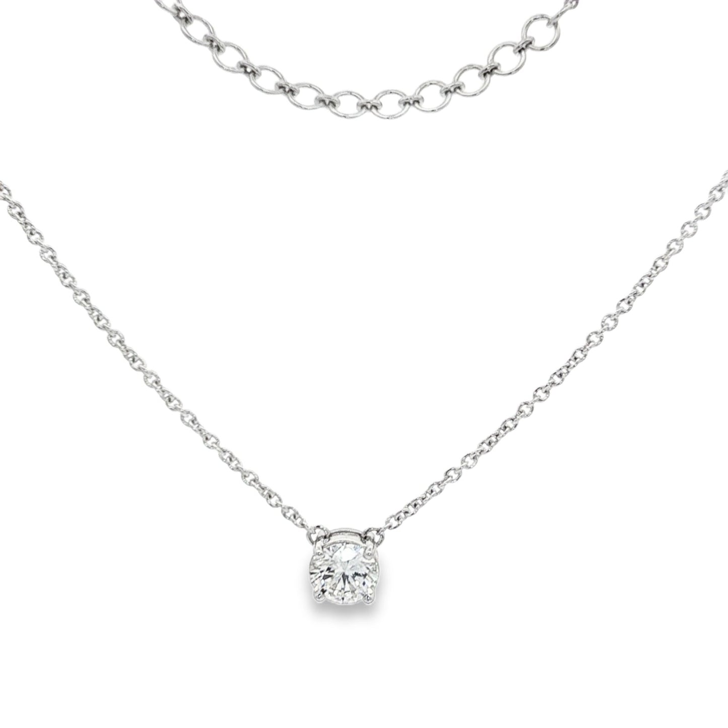 Jai's 18K White Gold 0.9-carat Solitaire Diamond Necklace